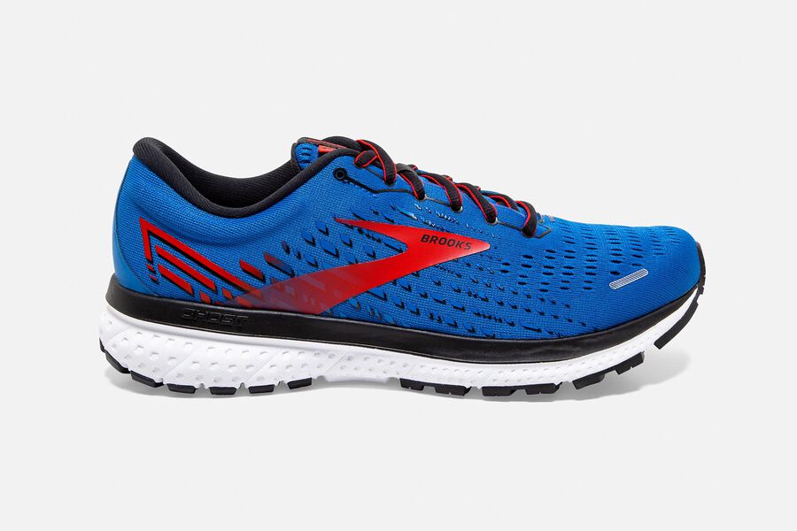 Brooks Israel Ghost 13 Road Running Shoes Mens - Blue/Red/White - LFH-108953